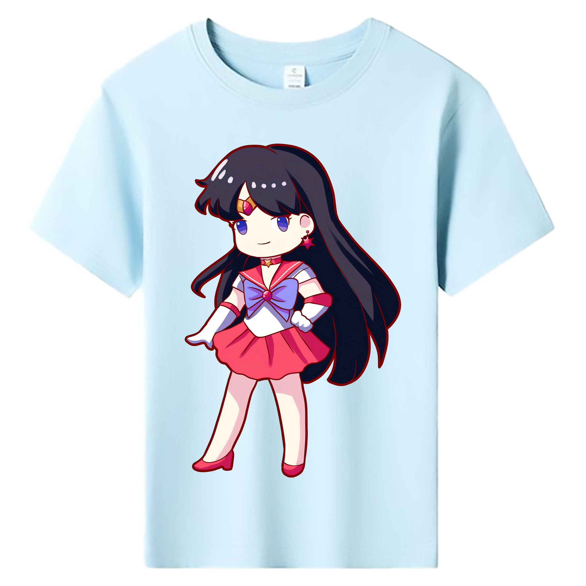 （画像用） 美少女戦士セーラームーン 火野レイ ひの レイ Sailor Moon Hino Rei （セーラーマーズ,Sailor Mars） 綿100％キッズTシャツ（フロントプリント）